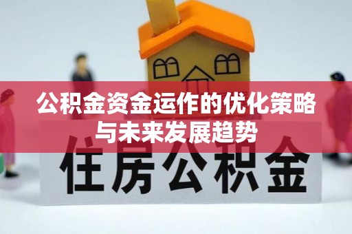 太和公积金资金运作的优化策略与未来发展趋势
