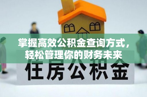 太和掌握高效公积金查询方式，轻松管理你的财务未来
