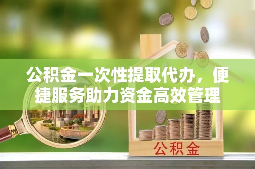 太和公积金一次性提取代办，便捷服务助力资金高效管理